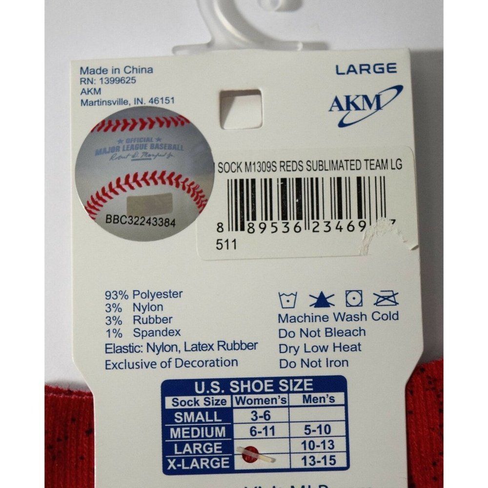 Cincinnati Reds Socks Mens Size Large 10-13 Baseball MLB Sublimated Team NEW‎ - Picture 9 of 10